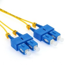 5 Pack of 2m SC/UPC-SC/UPC Singlemode Simplex 1.6mm Slim Fiber Optic Patch Cable picture