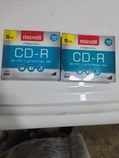 Maxell CD-R Maxdata 80 Min 700mb 5 Pack Blank CDs NEW, SEALED LOT OF 2 picture