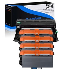 4PK TN750 Black Toner + 1PK DR720 Drum Unit for Brother DCP-8110DN DCP-8150DN picture