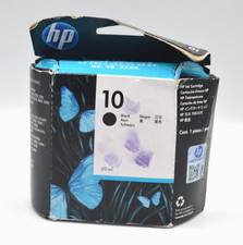 Genuine HP 10 Black Ink Cartridge C4844A New Sealed Expired 05/2019 OEM picture
