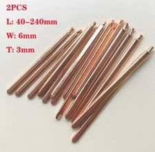2PCS L:40-240mm * W:6mm * T:3mm Copper Heatsink Heatpipe For Notebook DIY picture