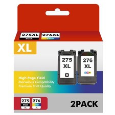 2 Pack PG-275XL CL-276XL Ink Cartridges For Canon PIXMA TR4722 TR4700 TS3722 picture