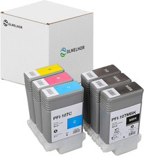 PFI-107 Ink Cartridges 6 Pack Compatible Canon iPF500 510 600 605 610 650 655 70 picture