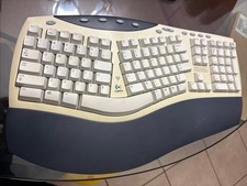 Vintage Logitech Natural Multimedia Ergonomic Keyboard Cordless NOT Tested picture