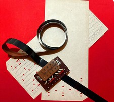 SET of Soviet Punch Cards (IBM 80-column), Magnetic Tape, Circuit Board MIR L32M picture