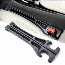 Car Seat Gap Filler 2-Pack No-Drop Stopper Between Seat & Console Black picture