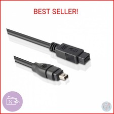 LBSC FireWire 800 to 400 9 Pin to 4 Pin Cable 6FT, DV to Firewire Cables IEEE 13 picture