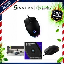 Logitech G203 Wired Gaming Mouse, 8000 DPI Optical Sensor, RGB LIGHTSYNC - Black picture