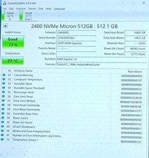 MTFDKBA512QFM - Micron 2400 512GB Gen 4x4 PCIe NVMe M.2 2280 Internal SSD picture