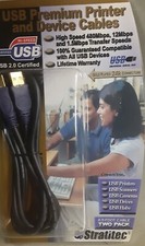 Stratitec Single Unit 2 Meter USB Premium Device Cable UNUSED Includes ONE CABLE picture