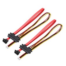 40cm PH2.0 4 Pin to SATA 7+15 Pin Power Cable, 2Pack 270 Degree SATA Right Angle picture