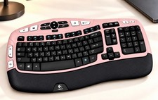 Logitech Custom Refinished MK550 Comfort Wave K350 Wireless Keyboard Combo picture