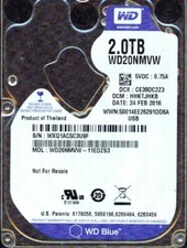 WD20NMVW-11EDZS3,  HHKTJHKB  WESTERN DIGITAL USB3 2TB FEB 2016  WXQ1 picture