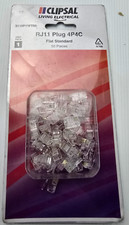CLIPSAL 3110P11FT50 Plug for Flat Cable, Actassi, 50 Pack, RJ11 4P4C NEW Sealed picture