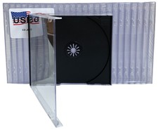 50 USDISC CD Jewel Cases Standard 10.4mm, Single 1 Disc (Black) Lot picture