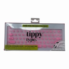 Tippy Type Raised Silicone Keyboard Cover Mac Long Nails Cotton Candy Pink picture