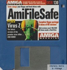 CU Amiga Coverdisk 130, AmiFileSafe, VirusZ, Commodore Amiga - Floppy Disk picture