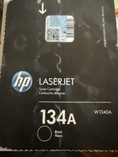 HP 134A Black Toner Cartridge W1340A Genuine OEM LaserJet Toner New Sealed picture
