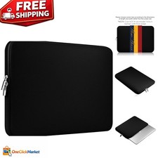 Heavy Duty 13-14 Inch Laptop Sleeve with Integrated Media Pocket, Black Neoprene picture