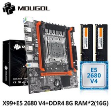 MOUGOL X99 Gaming Motherboard Kit Intel Xeon E5 2680 V4 DDR4 8Gx2 2133MHz ECC picture