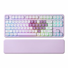 YUNZII B87 Wireless Mechanical Keyboard - Pink, Milk V2 picture