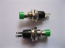 100 pcs SPST Mini Push Momentary Switch Green 250V/3A 125V/6A Nomal ON Push OFF picture