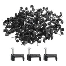 100Pcs Cable Clips with Steel Nails 12mm White  Clip with Steel Nail picture