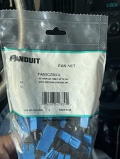 10pc Panduit SC to SC Fiber Optic Adaptor Simplex Multi-Mode Flange Mount White picture