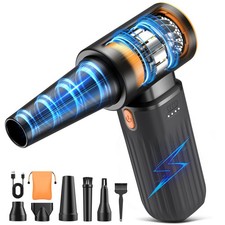 Compressed Air Duster, 260000RPM Cordless Electric Air Blower with Brushless ... picture