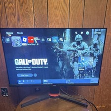 onn. 27in FHD 75Hz LCD Monitor ONA27H2S Anti-Glare HDMI VGA Black/Red picture