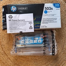 New Genuine Original HP 503A / Q7581A Cyan Color LaserJet Toner Ink Cartridge picture