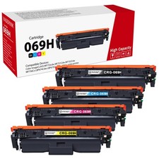 069H CRG-069H Toner Cartridge 4 Pack XL, Black Cyan Magenta Yellow picture