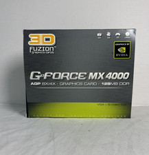 3D Fuzion Graphics Card GeForce MX 4000 AGP 8X/4X 128mb DDR VGA NEW IN BOX picture