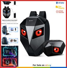LED Backpack 2-in-1 Expandable Hardshell 25L Cycling Laptop Bag with Animated picture