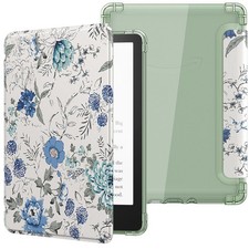 Kindle 2024 2022 Case Blue Floral Soft Tpu Auto Wake For 11Th Gen E Reader Cover picture
