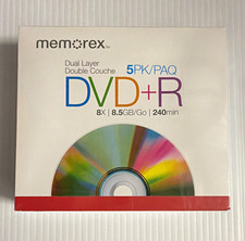 Memorex DVD+R Dual Layer Recordable Discs 5-Pack 8.5GB 8x Spindle Sealed picture