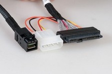 ‌SFF-8639 68P Straight + PWR to SFF-8643 36P HD Mini SAS U.2 Cable picture