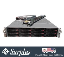 Supermicro 2U 12 Bay 4x NVME X11DPU Server 2x Xeon Gold 6130 32 Core 128GB RAM X picture