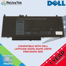 Genuine Dell 6MT4T 62Wh 4-Cell Laptop Battery for Latitude E5270 E5470 E5570 picture