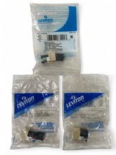 Leviton 41106-RI6 Voice Grade 6P6C Quickport Snap-In Jack - Ivory **Lot of 3** picture