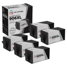 LD  5pk Comp Ink Cartridge for HP 906 XL 906XL Black T6M18AN OfficeJet 6975 picture