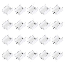 20 Pack 20x15x10mm Aluminum Cooling TO-220 Transistor Diode w/ 1×Dual Pin Silver picture