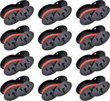 Calculator Ribbon Red/Black, 12 Pack, 18Ft X 0.5 In, Twin Spool picture