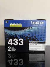BROTHER TN433BK 2-PACK BLACK TONER - TN4332PK - SEALED BAGS NEW GENUINE picture