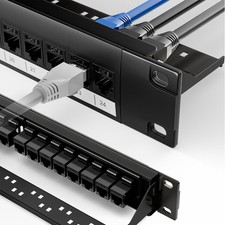 19 Inch 24 Port Keystone Patch Panel 25 PCS 10Gbps CAT6 Couplers 1U Rack picture