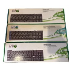 Lot of 3 BT USB Wired Keyboard new open box picture