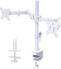 BONTEC Dual Monitor Desk Mount, Full Motion Adjustable Monitor Stand, White picture