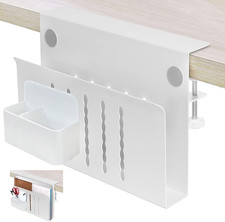 Desk Side Storage, Desk Laptop Holder with Magnetic Pen Holder, No Drill Desk Si picture