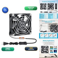 KEYFANCLUB EC Muffin Fan 110v 120v 220v 3 Inch Fan AC Plug Electronic Cooling picture