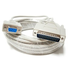 25ft DB9 to DB25 Serial Cable 9-pins to 25-pins MACHINERY DATA TRANSFER CABLE picture